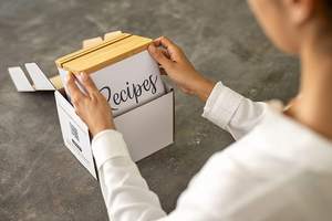 Farmhouse Customize Metal <strong>Recipe</strong> <strong>Box</strong> with Bamboo Lid for Phone Holder Metal <strong>Recipe</strong> <strong>Box</strong> - Product Image 3