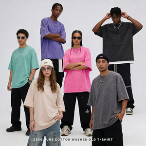 เสื้อยืดคอตตอน 100% หนัก 230 กรัม ซักกรด รุ่น TKAN848 สกรีนลายตามสั่ง เสื้อยืดผู้ชาย ราคาประหยัด สไตล์วินเทจ ทรงโอเวอร์ไซส์ สตรีทแวร์ แบบเรียบ - Product Image 2