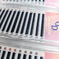 Extensions de cils coréens personnalisés en velours de soie pour Fluffy 0.15 J Volume Lash Matte Dark Black Cashmere PBT