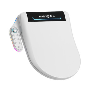 Asiento de Inodoro Eléctrico Inteligente para Uso Doméstico, Antisalpicaduras, de Espuma, Forma Alargada, con Control Remoto, de Plástico - Product Image 1