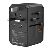 Adaptateur de voyage universel GAN 140W, nouveau produit 2026, prise électrique, adaptateur de voyage avec 2500W, 4 ports Type C, 1 port USB, prise UK US AU EU
