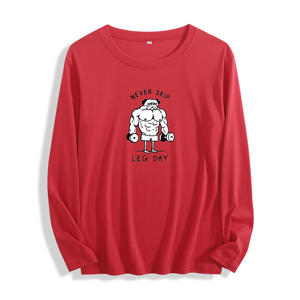 Tela suave "Never Skip Leg Day Muscular <span class=keywords><strong>Pug</strong></span> Graphic" Camiseta de manga larga Multi colores - Product Image 3