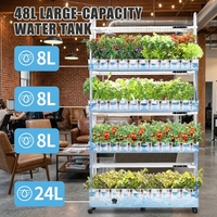Système de jardinage vertical aéroponique intelligent pour maison connectée, 4 niveaux, irrigation, TSP 210, lampes de culture LED, pompe à eau automatique