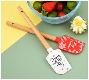 Utensilios de Cocina Nuevos, Espátula de Silicona Resistente al Calor con Mango de Madera para Carne, Barbacoa - Product Image 3