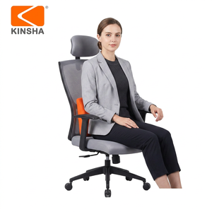 Silla de Oficina Ergonómica Giratoria KINSHA, Tapizada en Terciopelo, Piel Sintética y Malla, Base Cromada, Altura Ajustable, Espuma de Alta Densidad, Estilo Moderno para el Hogar - Product Image 1