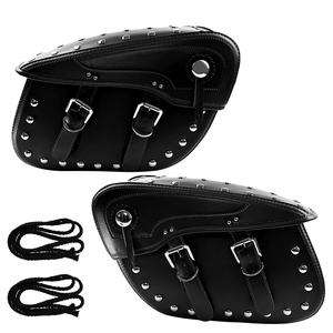 Sacoche latérale pour <span class=keywords><strong>moto</strong></span>, noir/marron, sacoche à outils, sacoche de selle pour Harley Sportster <span class=keywords><strong>XL</strong></span> 883 1200 Touring Dyna Softail Glide - Product Image 3