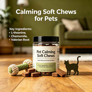 Comprimés calmants <span class=keywords><strong>pour</strong></span> chiens OEM/ODM à base de chanvre, camomille et mélatonine – Complément anti-anxiété <span class=keywords><strong>pour</strong></span> la relaxation, le soutien immunitaire et la santé globale – Action rapide - Product Image 3