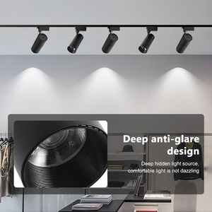 Spot <span class=keywords><strong>LED</strong></span> sur <span class=keywords><strong>rail</strong></span> en aluminium au design moderne 220V 2 fils, éclairage durable pour plafond, <span class=keywords><strong>cuisine</strong></span>, chambre, salle <span class=keywords><strong>de</strong></span> bain - Product Image 4