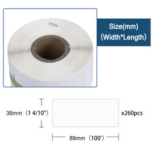 Weemay-rollo de etiquetas de dirección de 36mm x 89mm, 260 etiquetas, S0722400, Compatible con <span class=keywords><strong>Dymo</strong></span> 99012 para <span class=keywords><strong>Dymo</strong></span> labelwriter <span class=keywords><strong>450</strong></span> - Product Image 2