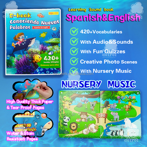 Libro de Sonido <span class=keywords><strong>con</strong></span> Botones para Niños, Libro de Aprendizaje de Español <span class=keywords><strong>con</strong></span> Letras que Hablan <span class=keywords><strong>y</strong></span> Música para Hablantes de Inglés - Product Image 3