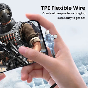 Câble de charge de téléphone en gros directement de l'usine, câbles de charge rapide multiples, <span class=keywords><strong>USB</strong></span> Type C 1 mètre, câble de données 3 en 1 - Product Image 3