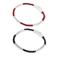 Bracelet en pierre naturelle facettée pour homme, fermoir en acier inoxydable, perles géométriques, cordon en nylon, bijoux imperméables pour un usage quotidien