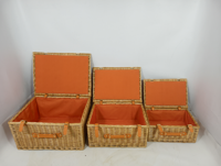 Panier-cadeau en osier naturel de luxe JY avec couvercle pour l'emballage de nourriture, de bonbons, de chocolat, boîte-cadeau personnalisée avec taille et logo sur mesure