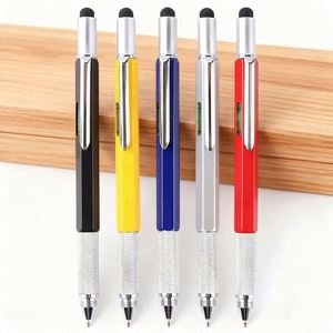 6-in-1 <b>Multi</b>-functional Metal Gel <b>Pen</b> Blue Ink Customized Colors Promotional Corporate Gifting Universal Stylus Tool <b>Pen</b> - Product Image 3