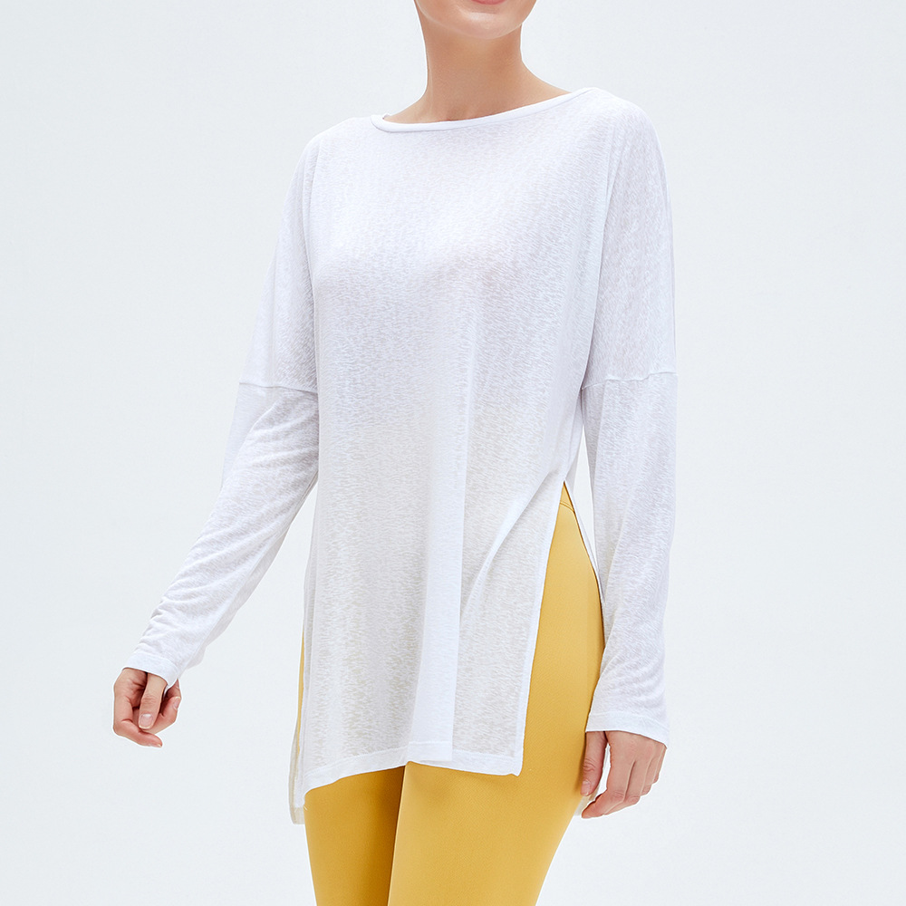 Lightweight Quick-drying Sunscreen Sports Blouse Loose Fitness Top Double-sided Ventilated Breathable Long-sleeved Yoga Clothes