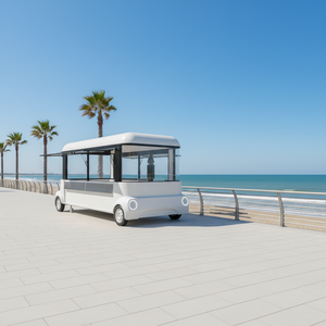 Custom-Designed Stylish Towable Food Trailer Built-In Power Rust Resistant Stainless Steel <b>BBQ</b> Ice Cream Candy Chips Vending - Product Image 1