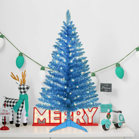 Sapin de Noël artificiel multicolore JQ de 1,2 m, décorations de Noël vibrantes en PET pour l'intérieur, pour la maison