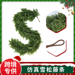 Guirlande artificielle en cèdre pour escalier, cheminée, décoration de table, 6 pieds, verte avec ruban doré et clochettes, décoration de Noël - Product Image 5