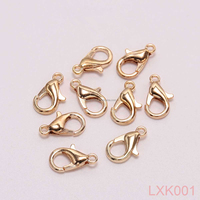 Accessoires de bijouterie en stock à prix abordable, fermoirs mousquetons métalliques de 10mm, 12mm, 14mm, 16mm, 18mm, 21mm, 7 couleurs