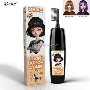 Shampoo Colorante DEXE con Pettine, 6 Colori: Marrone, Biondo, Nero, Copertura Efficace al 100% dei <span class=keywords><strong>Capelli</strong></span> Grigi e <span class=keywords><strong>Bianchi</strong></span> per Uomini e Donne, Uso Domestico - Product Image 1