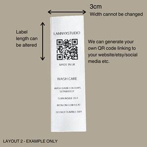 Étiquettes personnalisées en tissu pour vêtements avec logo sur mesure, étiquettes pliables, étiquettes nominatives, étiquettes d'entretien pliables pour vêtements, étiquettes en nylon - Product Image 3