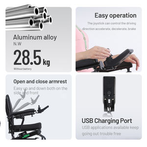 Silla de ruedas eléctrica de alta resistencia a precio de fábrica para discapacitados para adultos - Product Image 6