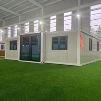 Haute qualité personnalisé Double aile préfabriqué mobile moderne conteneur extensible maison 2 chambres préfabriqué pliable maison