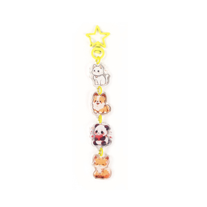 La fabricación hace su propio diseño personalizado Anime encanto llavero epoxi acrílico llavero - Product Image 3