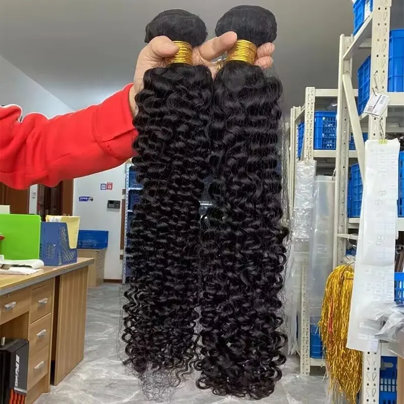 2024 best selling 13a jerry curl hair bundles machine sewed human hair wefts black 1b unprocessed virgin cambodian hair weaves