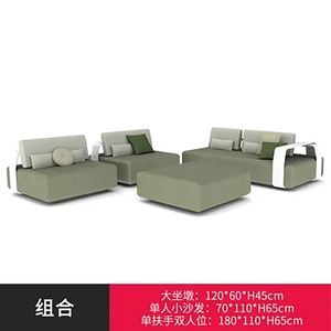Ensemble de canapés modulaires en aluminium pour l'extérieur, tissu imperméable, canapé de salon design pour patio, combinaison de canapés - Product Image 6