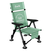Chaise de pêche pliable verticalement, tout-terrain, multifonctionnelle, portable, de style européen, en acier au carbone Oxford