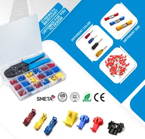 450 Pcs Wire Connector Insulated Crimp Terminal Assortment Kit Cable Termination Kit