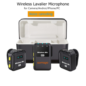 Aomago không dây Lavalier <span class=keywords><strong>Microphone</strong></span> cho máy ảnh iPhone Android âm thanh chất lượng cao với tiên tiến giảm tiếng ồn cho vlogging - Product Image 1