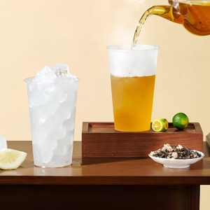 Vaso de Plástico Desechable OEM al por Mayor de Pared Simple de 90mm para <span class=keywords><strong>Bubble</strong></span> <span class=keywords><strong>Tea</strong></span> con Tapa Transparente, Duradero, Antiderrames, con Logotipo Personalizado para Té con Leche - Product Image 2