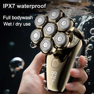 Rasoir rotatif domestique personnalisé MS-680 à 7 têtes, étanche, professionnel, rechargeable, pour hommes - Product Image 5