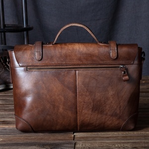 Custom Men Gender Handbags Genuine <strong>Leather</strong> <strong>Briefcases</strong> - Product Image 1