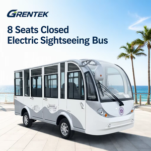 รถบัสไฟฟ้าเที่ยวชมเมือง GEENTEK รุ่นใหม่ 8 ที่นั่ง แบบปิด พร้อมมอเตอร์ AC 4KW เบรกดิสก์  ความสามารถในการขึ้นเนิน 20%-25% สำหรับถนนที่ไม่เป็นทางหลวง - Product Image 4