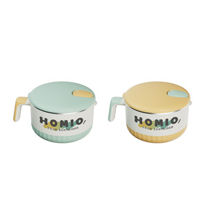 Homio Food Container 304 Stainless Steel Round Lunch <b>Box</b> With Lid Handle Sealed Meal <b>Box</b> For Students Dormitories - Product Image 5