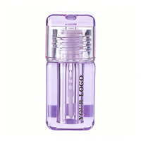 Fournisseur de gloss à lèvres de luxe en PETG de 4,5 ml, forme carrée arrondie, couleur personnalisée, avec applicateur pour rouge à lèvres, blush, emballage cosmétique