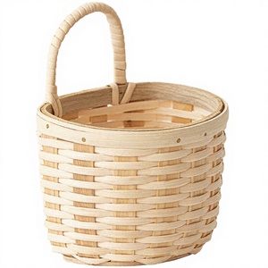 Cesta de Almacenamiento de Madera Natural Multifuncional y Ecológica con Asa para Regalos, Dulces, Flores, Bebés - Product Image 3