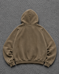 Sudadera con capucha y cremallera Just My Essence para hombre, estilo oversize, vintage, de algodón lavado, felpa francesa, diseño desgastado, para otoño - Product Image 2