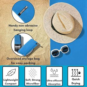 Serviette de sport en microfibre à séchage rapide pour la gym, le yoga et la natation, légère et absorbante pour l'extérieur (vente en gros) - Product Image 3