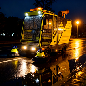 bibo Factory Direct Sale, Custom Made, Four-Wheel All-in-One Pressed Road <b>Sweeper</b>, Specially for Municipal Sanitation - Product Image 6