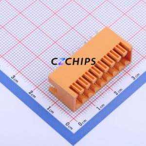 KF2EDGEVC-3.5-2*9P Plug-in Terminal Block Through hole,P=3.5mm Connector Board-to-Board / Socket - Closed 2x9P 3.5mm Orange - Product Image 1