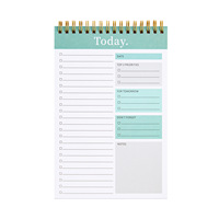 Cuaderno Personalizable con Espiral, Planificador Semanal: Agenda Diaria de Negocios A5 en Inglés