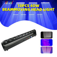 Haute luminosité en gros 10*40W RGBW LED faisceau lumière principale mobile 10 yeux Night Club Bar DJ Disco scène lumières avec DMX512