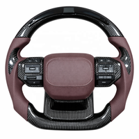 Volante Ergonómico en Forma de D de Fibra de Carbono para Toyota Land Cruiser LC300 LC200 Prado 150, Accesorios de Alto Rendimiento