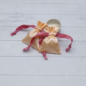 Mini <b>Drawstring</b> Jewelry <b>Pouch</b> No logo Luxury Jewelry <b>Pouch</b> Customized Satin Ring <b>Pouch</b> - Product Image 2