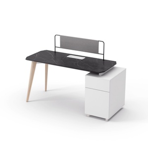 Modern Luxury <b>Office</b> Workstation for 4 People Convertible Executive Work Cubicle with Partition Desks for Optimal Workspace - Product Image 2