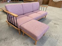 2024 Custom ized Elegant European Design Eisen und Holz Outdoor Dining Set Gartenmöbel für Apartment Wohnzimmer Sofas